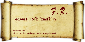 Feiwel Rézmán névjegykártya